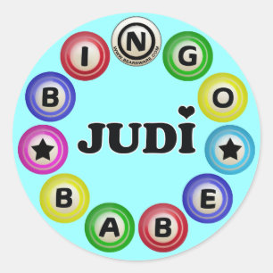 Sticker Rond Bingo Babe Judi