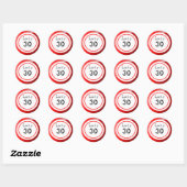 Sticker Rond Bingo Balls Lucky Numéros Amusants (Feuille)
