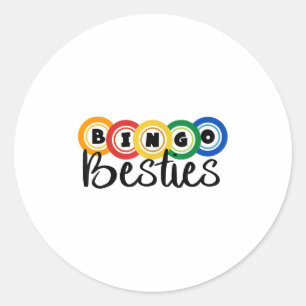 Sticker Rond Bingo Besties Bingo Buddy Funny Bingo