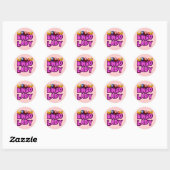 STICKER ROND BINGO LADY (Feuille)