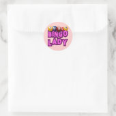 STICKER ROND BINGO LADY (Sac)