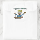 Sticker Rond Bingo : Le bonheur, c'est (Sac)