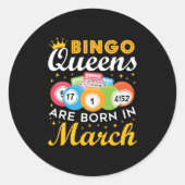 Sticker Rond Bingo Queens Are Born in Mars (Devant)