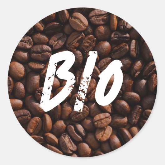 Sticker Rond Bio Café (Devant)