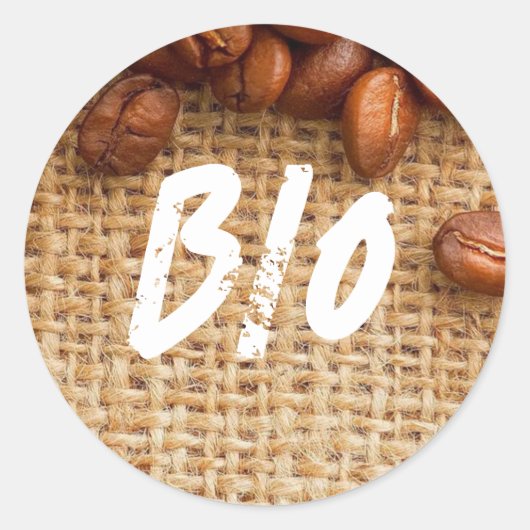 Sticker Rond Bio Café (Devant)