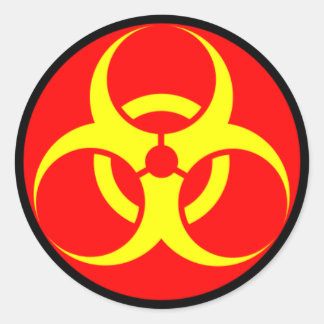 STICKER ROND BIO HAZARD