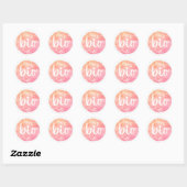 Sticker Rond Bio rose (Feuille)