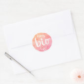 Sticker Rond Bio rose (Enveloppe)