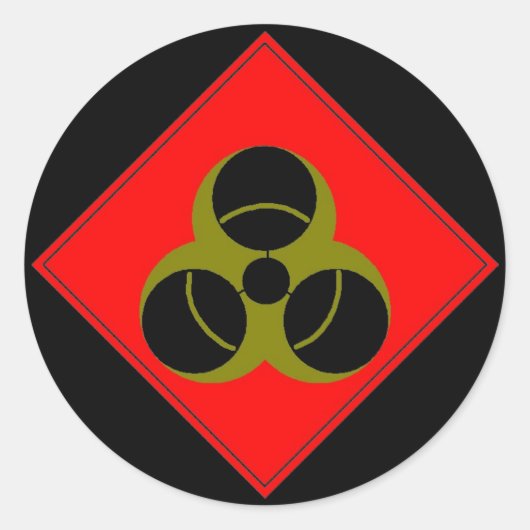 Sticker Rond Biodanger (Devant)