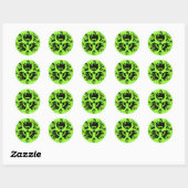 Sticker Rond Biodanger -Splat (Feuille)