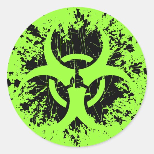 Sticker Rond Biodanger -Splat (Devant)