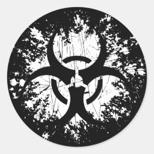 Sticker Rond Biodanger -Splat