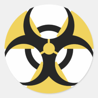 Sticker Rond Biodangerosité radioactive