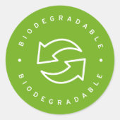 Sticker Rond Biodégradable (Devant)