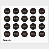 Sticker Rond Biohacker We Love Cold Showers Biohacking Medicine (Feuille)