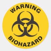 Sticker Rond Biohazard icon (Devant)