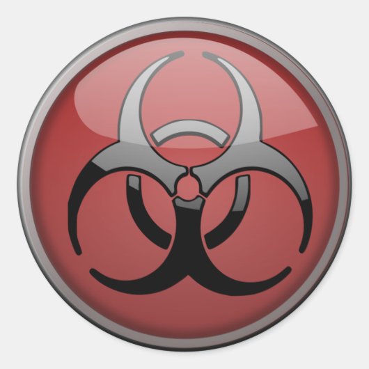 Sticker Rond BioHazard Toxique (Devant)