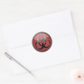 Sticker Rond BioHazard Toxique (Enveloppe)