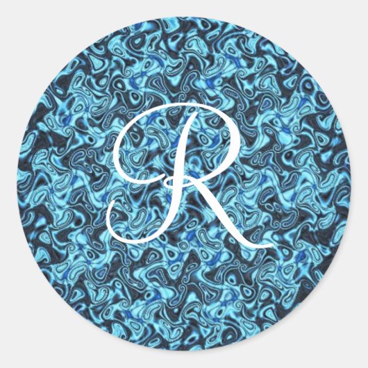 Sticker Rond biologie Abstraite initiale (Devant)