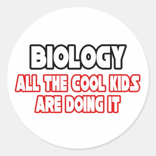 Sticker Rond Biologie...Enfants Cool (Devant)