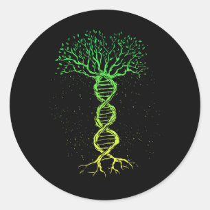 Sticker Rond Biologiste de la généalogie de l'arbre génétique S