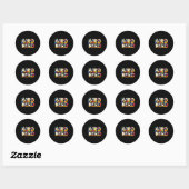 Sticker Rond Bird Nerd Funny Birdwatching Birdwatcher Bird Love (Feuille)