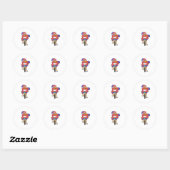 Sticker Rond Bird with bicycle (Feuille)
