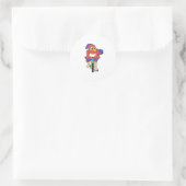 Sticker Rond Bird with bicycle (Sac)