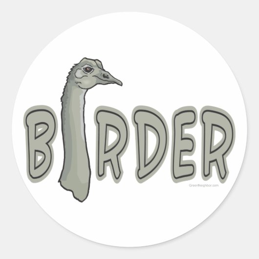 Sticker Rond Birder (Devant)