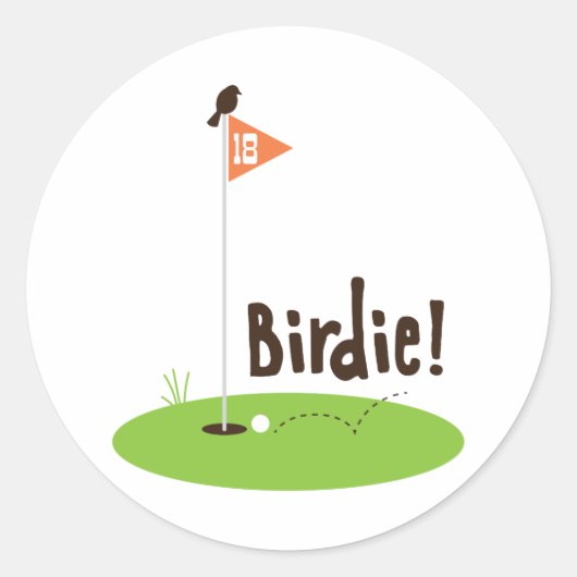 Sticker Rond Birdie (Devant)