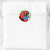 Sticker Rond Birdorable Crimson Rosella (Sac)