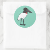 Sticker Rond Birdorable Jabiru (Sac)