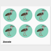 Sticker Rond Birdorable Kori Bustard (Feuille)