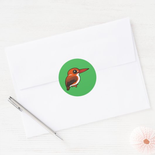 Sticker Rond Birdorable Madagascar Pygmy Kingfisher (Enveloppe)