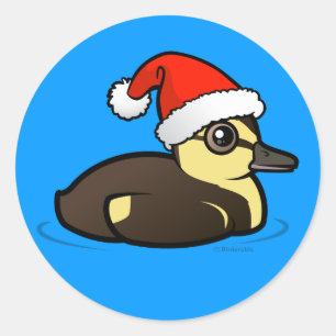 Sticker Rond Birdorable Père Noël Duckling