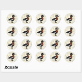 Sticker Rond Birdorable Red-breasted Goose (Feuille)