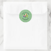 Sticker Rond Birmanie Myanmar Irlande États-Unis Shamrock Drape (Sac)