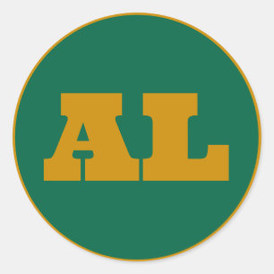 Sticker Rond Birmingham (AL) - Vert x Or