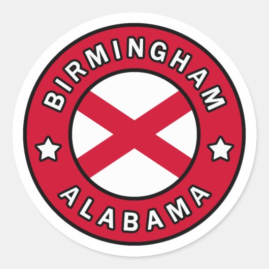 Sticker Rond Birmingham Alabama (Devant)