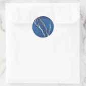 Sticker Rond Birsier blanc Ciel bleu Nature (Sac)