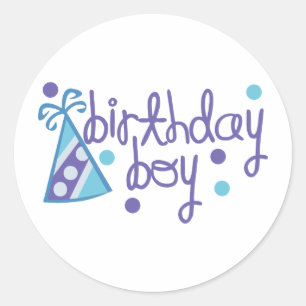 Sticker Rond Birthday Boy