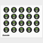 Sticker Rond Birthday Boy 12 Video Game Controller 12e B (Feuille)