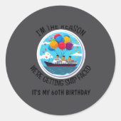 Sticker Rond Birthday Cruise Funny Group D  (Devant)