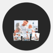 Sticker Rond Birthday Name Age Photo Collage  (Devant)