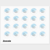 Sticker Rond Birthday Treat Blue Simple Cute Typography (Feuille)