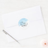 Sticker Rond Birthday Treat Blue Simple Cute Typography (Enveloppe)