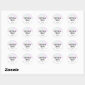 Sticker Rond Birthday Treat Rainbow Glitter Confetti (Feuille)
