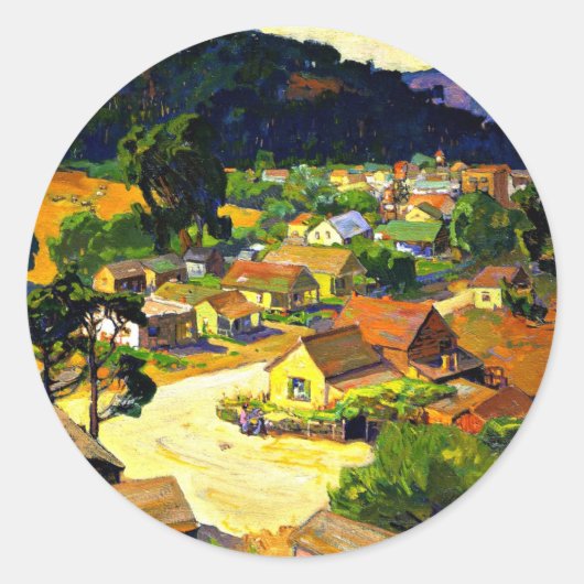 Sticker Rond Bischoff - Cambria, a Peaceful California, (Devant)