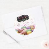 Sticker Rond biscuit macaron de Noël saupoudrant à partir de (Enveloppe)