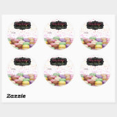 Sticker Rond biscuit macaron de Noël saupoudrant à partir de (Feuille)